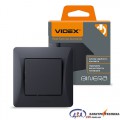 Videx Binera вимикач 1кл. чорний
