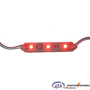 LED модуль SMD5630, 3LED  IP67, DC 12V 55lm RED