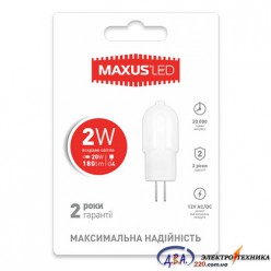 LED лампа MAXUS G4 2W яскраве світло 12V AC/DC (1-LED-208)
