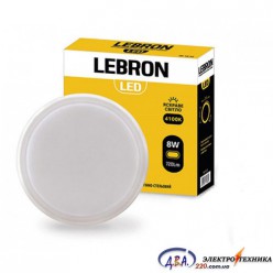 LED св-к LEBRON L-WLR, 8W,круглий, 4100К, 720Lm, IP54