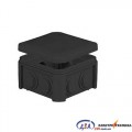 Коробка розподільча герметична зовнішня квадратна IP5585*85*40мм чорна(Neomax)