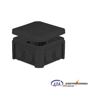 Коробка розподільча герметична зовнішня квадратна IP5585*85*40мм чорна(Neomax)