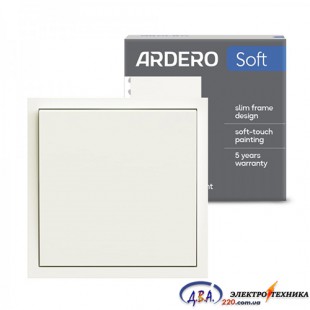 Вимикач кнопковий 1-клавішний Ardero EV141-W Soft 10А білий