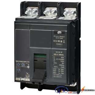 Авт. вимикач NBS-E 1600/3H 1000A (65kA, (0.4-1)In/(1.5-10)Ir) 3P ETI