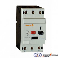 Автоматичний вимикач захисту двигуна АЗД1-80, 380В, 3Р, 80А, В (АС), діапазон налаштування 56-80A  E