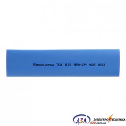Термоусаджувальна трубка з клейовим шаром d 30мм синя шт.(1м)