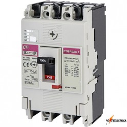Авт. вимикач EB2S 160/3SF 100A (25kA, фікс./фікс.) 3P ETI