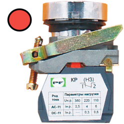 Кнопка ВК-011 НЦК 1Р  1НЗ  красная  ( PF )