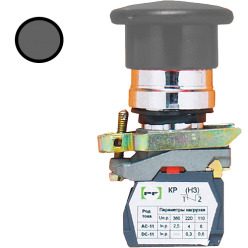Кнопка ВК-011 НГрЧ 1З  1НО  чорная грибовидная ( PF )
