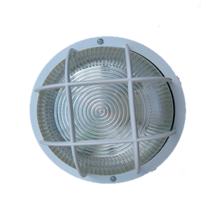 Світильник НПП2602 білий/коло з решіткой пластик 60Вт IP54 IEK