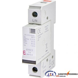 Обмежувач перенапруги ETITEC V T12 280/12,5 (1+0) ETI