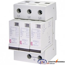 Обмежувач перенапруги ETITEC V T12 280/12,5 (3+0) ETI