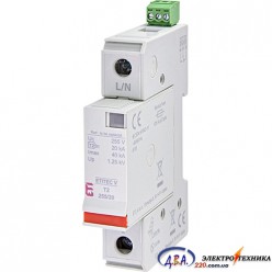 Обмежувач перенапруги ETITEC V T2 255/20 (1+0) RC ETI