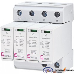 Обмежувач перенапруги ETITEC ML T123 300/12,5 (4+0, 4p, TNC-S) ETI