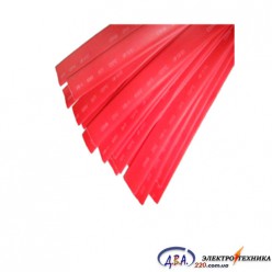 Трубка термозбіжна ТТУ, діаметр 12/6  колір червонна