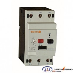 Автоматичний вимикач захисту двигуна АЗД1-80, 380В, 3Р, 63А, В (АС), діапазон налаштування 40-63A  E