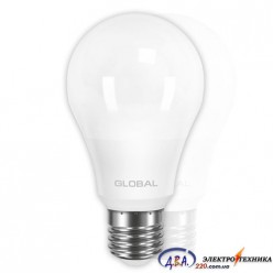 LED лампа GLOBAL A60 8W м'яке світло 220V E27 AL (1-GBL-161) 3000K