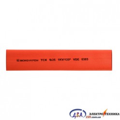 Термоусаджувальна трубка з клейовим шаром d 25,4мм червона шт.(1м)