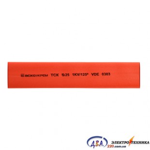 Термоусаджувальна трубка з клейовим шаром d 25,4мм червона шт.(1м)